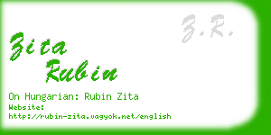 zita rubin business card